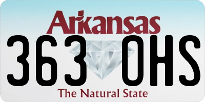 AR license plate 363OHS