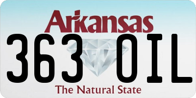 AR license plate 363OIL