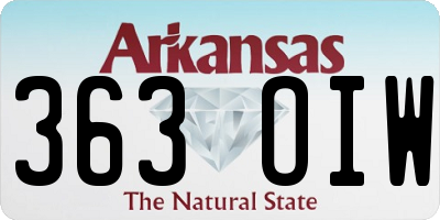AR license plate 363OIW