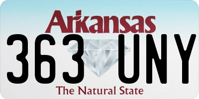 AR license plate 363UNY