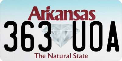 AR license plate 363UOA