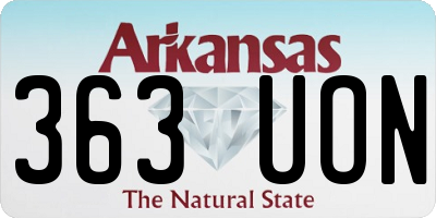 AR license plate 363UON