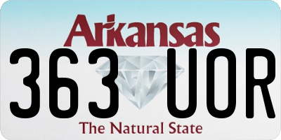 AR license plate 363UOR