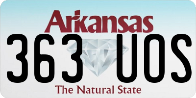 AR license plate 363UOS