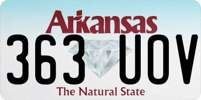AR license plate 363UOV