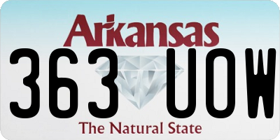 AR license plate 363UOW