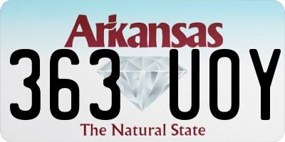 AR license plate 363UOY