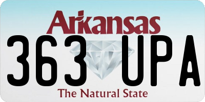 AR license plate 363UPA