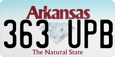 AR license plate 363UPB