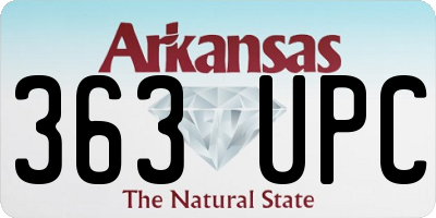 AR license plate 363UPC