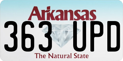 AR license plate 363UPD