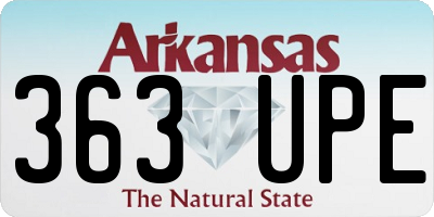 AR license plate 363UPE