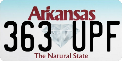 AR license plate 363UPF