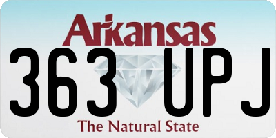 AR license plate 363UPJ