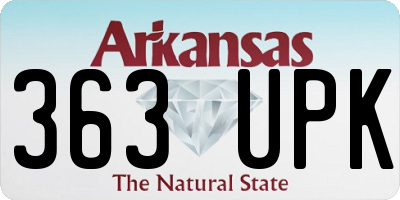 AR license plate 363UPK
