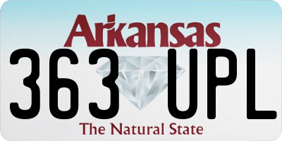 AR license plate 363UPL