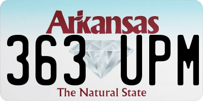 AR license plate 363UPM