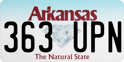 AR license plate 363UPN