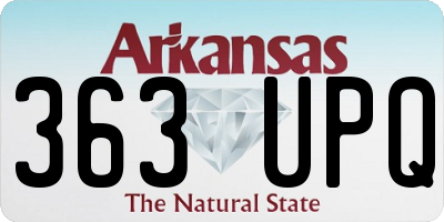 AR license plate 363UPQ