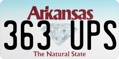 AR license plate 363UPS