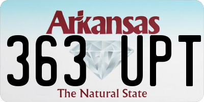 AR license plate 363UPT