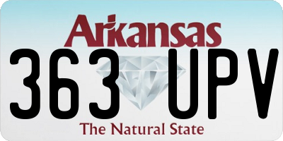 AR license plate 363UPV