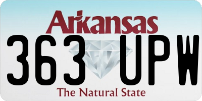 AR license plate 363UPW