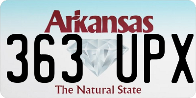 AR license plate 363UPX