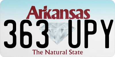 AR license plate 363UPY