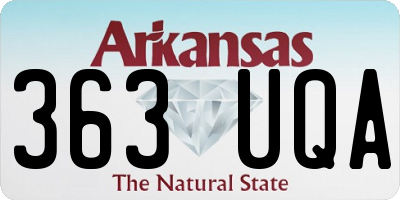 AR license plate 363UQA