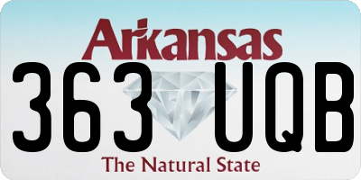 AR license plate 363UQB