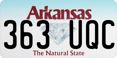 AR license plate 363UQC