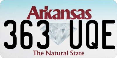 AR license plate 363UQE