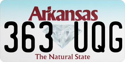 AR license plate 363UQG