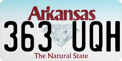 AR license plate 363UQH