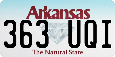 AR license plate 363UQI