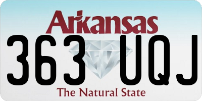 AR license plate 363UQJ