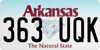 AR license plate 363UQK