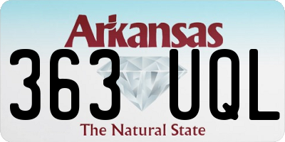 AR license plate 363UQL
