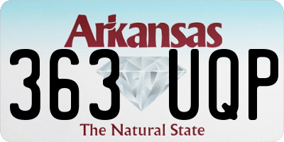 AR license plate 363UQP