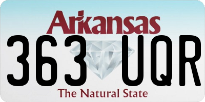 AR license plate 363UQR
