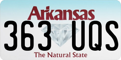 AR license plate 363UQS