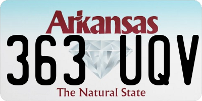 AR license plate 363UQV