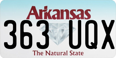 AR license plate 363UQX