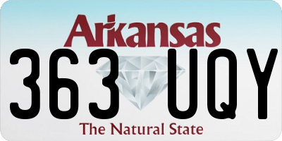 AR license plate 363UQY