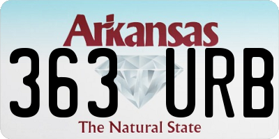 AR license plate 363URB