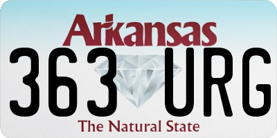 AR license plate 363URG