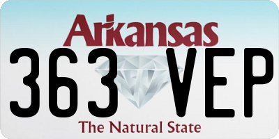 AR license plate 363VEP