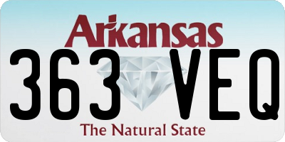 AR license plate 363VEQ