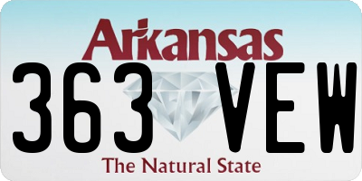 AR license plate 363VEW